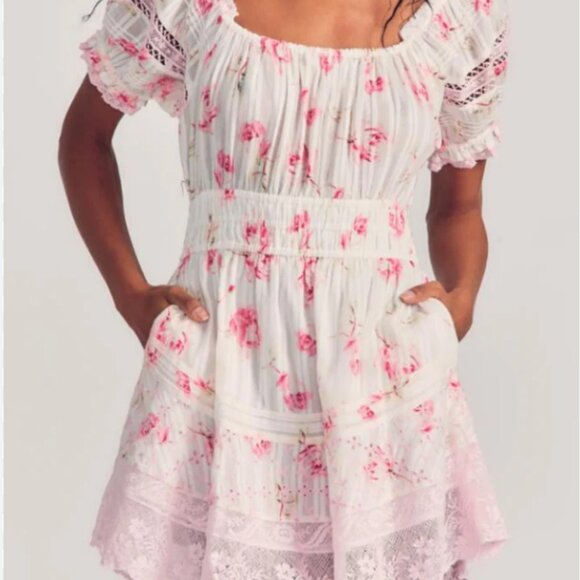 Small LoveShackFancy Lilium Cotton Floral Mini Dress - Picture 2 of 3